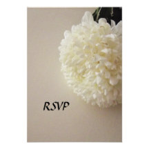 Flores brancas de Rsvp que Wedding convites