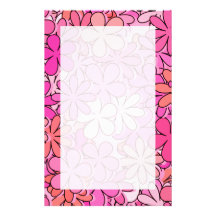 Flores cor-de-rosa Groovy Papelaria