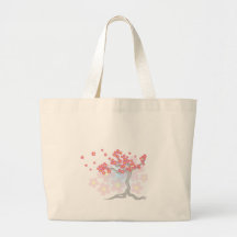 Flores da árvore de cereja bolsa de lona