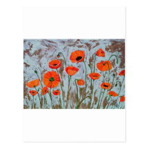 Flores da papoila cartão postal