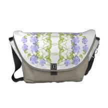 Flores da pervinca da aguarela bolsa mensageiro