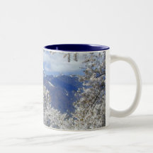 Flores de cerejeira caneca