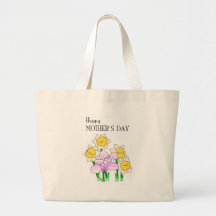 Flores do feliz dia das mães 4 bolsa para compras