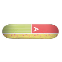 Flores do primavera; floral skateboard