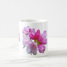Flores do rododendro caneca