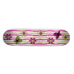 Flores e borboletas skate