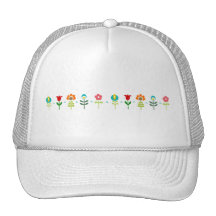 Flores populares retros bonito boné