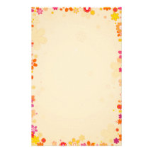 Flores retros estacionárias papelaria