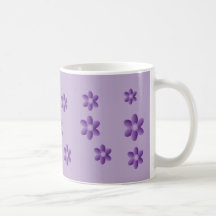 Flores roxas caneca