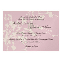 Flores roxas que Wedding o convite