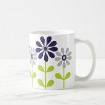 Flores simples caneca