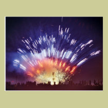 Fogos-de-artifício de observação cartées postais