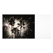 fogos-de-artifício na palma trees.jpg cartões de fotografias