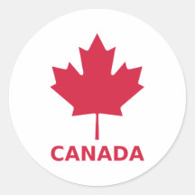 Folha de bordo da bandeira de Canadá Adesivos Em Formato Redondos