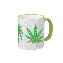 Folha médica verde com Bling & Sparkles Canecas