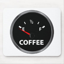 Fora do calibre de combustível do café mouse pad