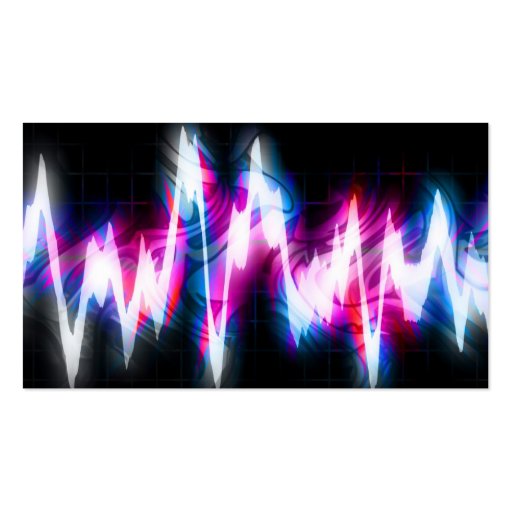 Forma de onda Funky do áudio do gráfico EQ Cartao De Visita