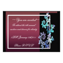 formal vermelho & preto convites personalizados