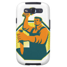 Formão do martelo do escultor do carpinteiro retro capa samsung galaxy s3