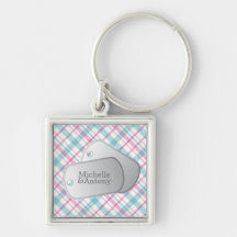 Foto customizável & dog tags do teste padrão da xa chaveiro