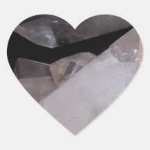 Foto do cristal adesivo de coração