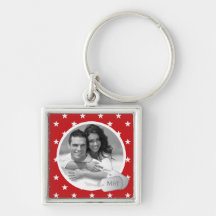 Foto & dog tags customizáveis vermelhos do teste p chaveiros