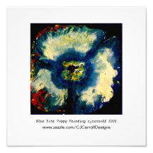 Foto-impressão da pintura: Papoila azul do fogo