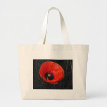 Foto vermelha Foto da papoila de Mohnblume Bolsa De Lona