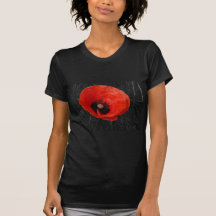 Foto vermelha Foto da papoila de Mohnblume Camiseta