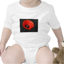 Foto vermelha Foto da papoila de Mohnblume Macacãozinhos Para Bebê