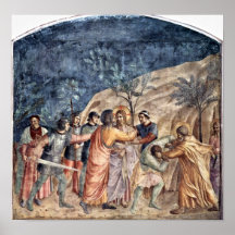 Fra Angelico - traição do cristo pelo beijo de Jud Impressão