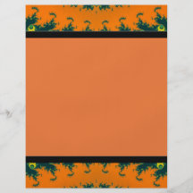 fractal alaranjado panfletos personalizados