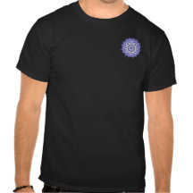 Fractal azul 200706072332 da mandala camisetas