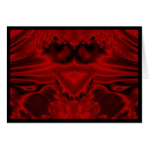 Fractal do coração do cetim cartoes