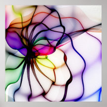 Fractal Fractal branco no impressão quadro