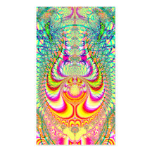 Fractal topsy turvy psicadélico dos pensamentos cartões de visita
