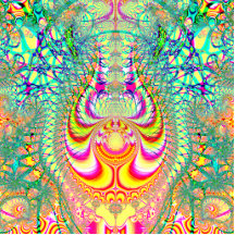 Fractal topsy turvy psicadélico dos pensamentos escultura foto