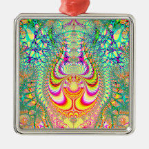 Fractal topsy turvy psicadélico dos pensamentos enfeite de natal
