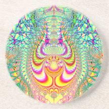Fractal topsy turvy psicadélico dos pensamentos porta copos para bebidas