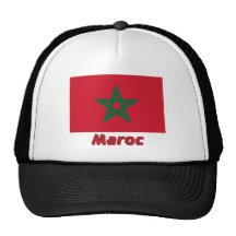 Français de Drapeau Maroc avec le nom en Boné
