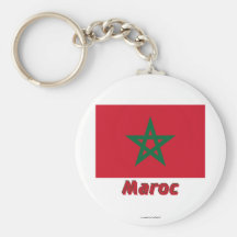Français de Drapeau Maroc avec le nom en Chaveiros