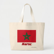 Français de Drapeau Maroc avec le nom en Bolsa Para Compras