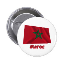 Français de Drapeau Maroc avec le nom en Pins