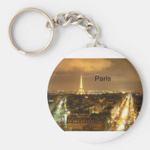 France Paris na torre Eiffel da noite (por St.K) Chaveiros