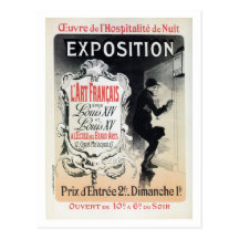 Francês Louis XIV & XV de Chéret do vintage expo d Cartao Postal