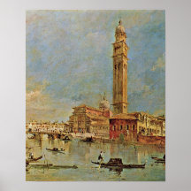 Francesco Guardi - opiniões Isola di San Pietro Impressão