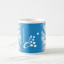 frescor azul em uma caneca!