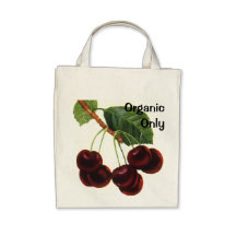 Fruta do vintage; Cerejas em um ramo Bolsas