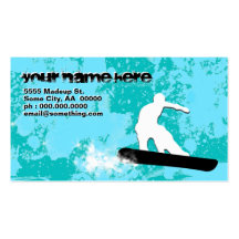 fuga do pó do snowboard cartoes de visitas