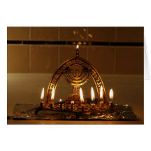 Fulgor dourado de Hanukkah Cartões